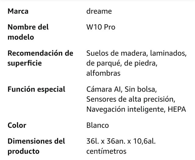 Robot aspirador Dreamebot W10 Pro