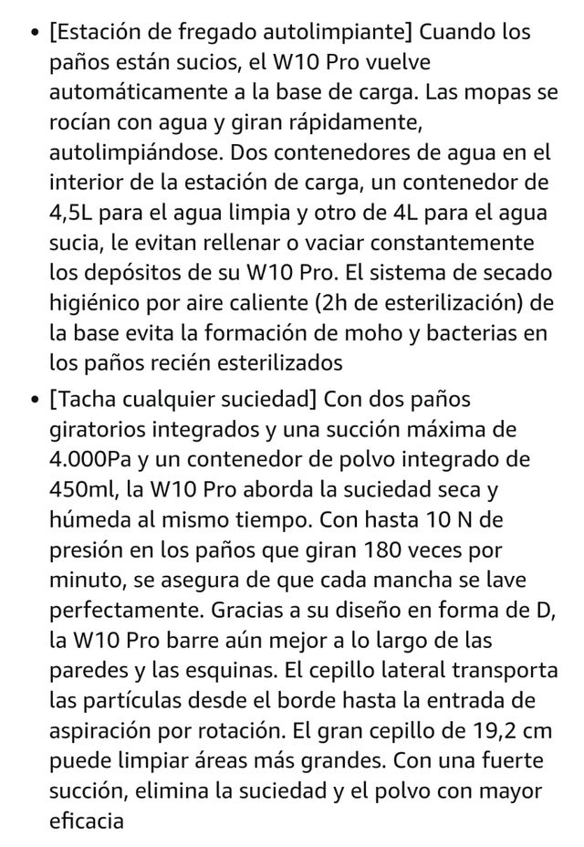 Robot aspirador Dreamebot W10 Pro