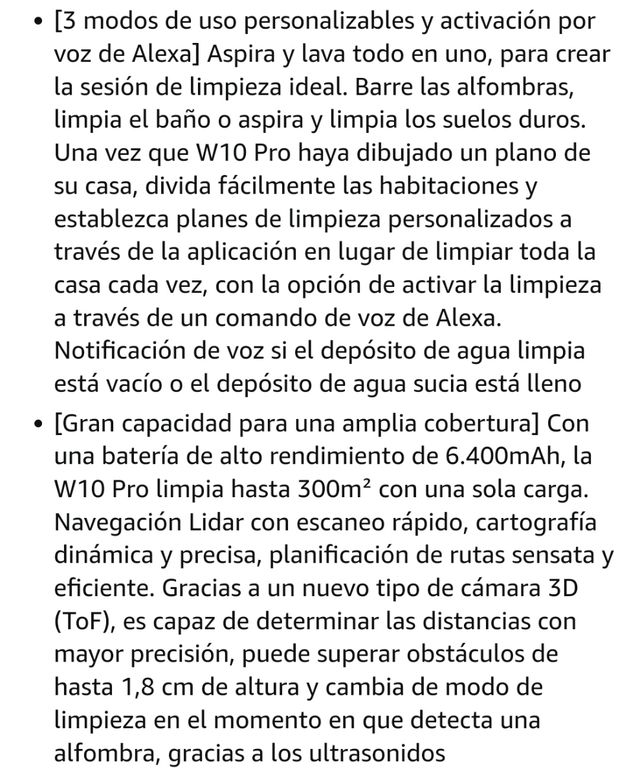 Robot aspirador Dreamebot W10 Pro