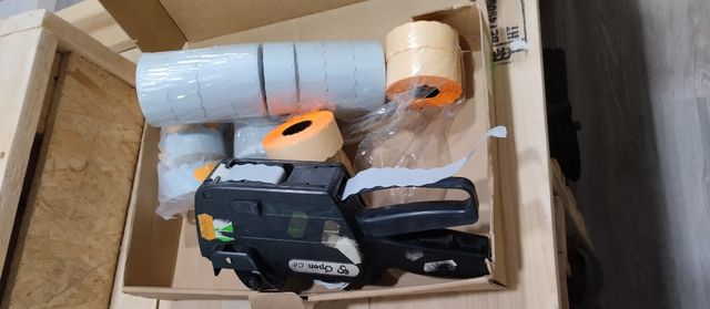 Etiquetadora manual+ rollos etiquetas