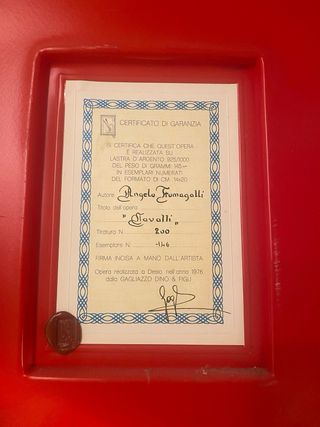 Dipinto su lastra d'argento