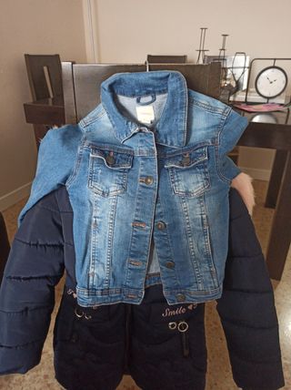 Abrigo + chaqueta vaquera 