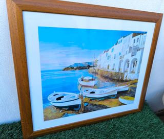 Cuadro Cadaqués 6 con cristal 68x58cm