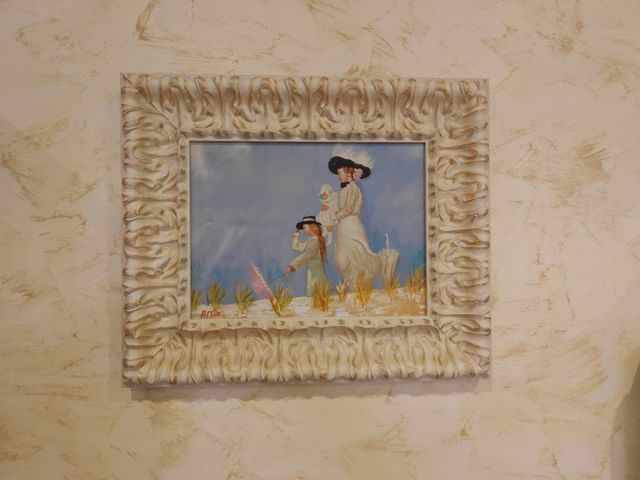 Cuadro madre he hija en la playa