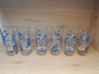 Vasos largos decorados