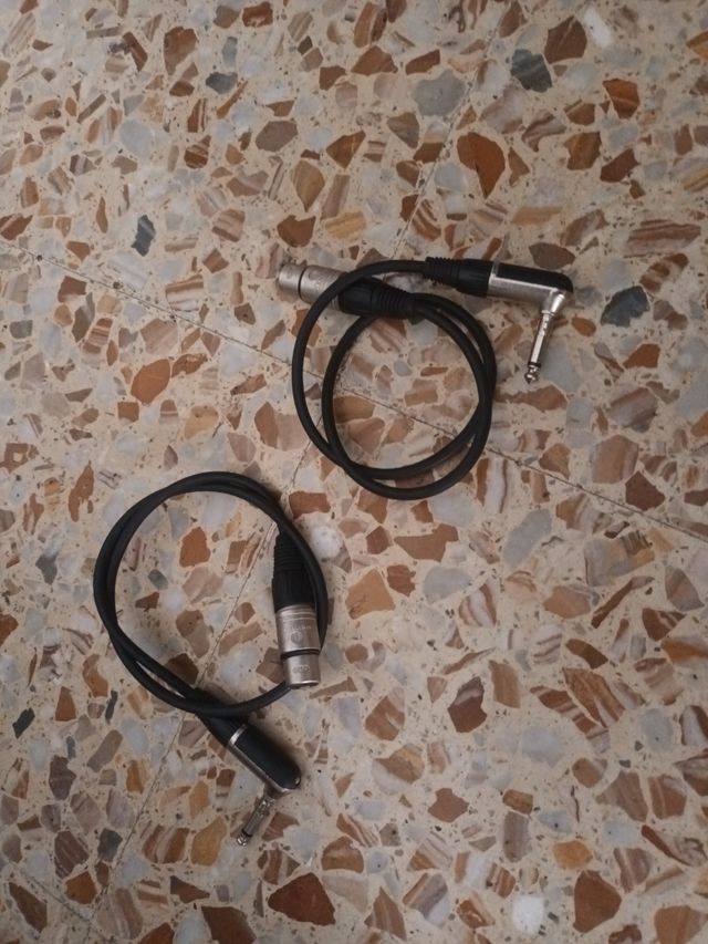 2 cables neutrik de 30cm Jack macho xlr hembra 