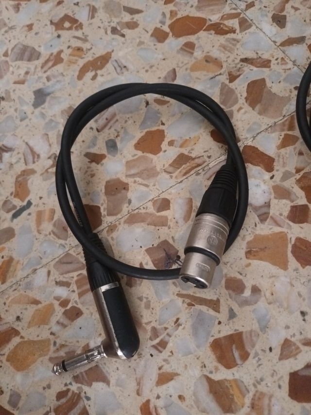 2 cables neutrik de 30cm Jack macho xlr hembra 