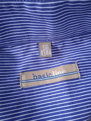 CAMISA VESTIR RAYAS AZULES. T: SG (43/44)