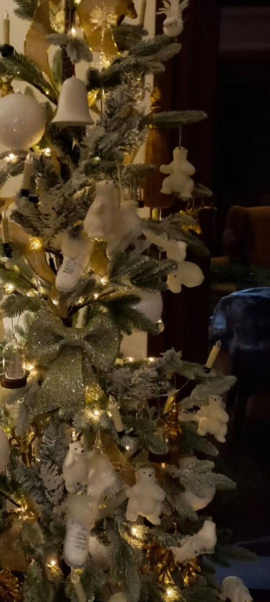 5 bolas grandes y 19 osos de navidad