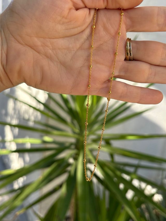 Collana palline argento 925 placcato oro