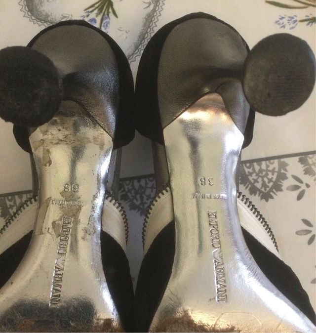 Scarpe  N38 -con tacco (10 cm ) in pelle (Armani)