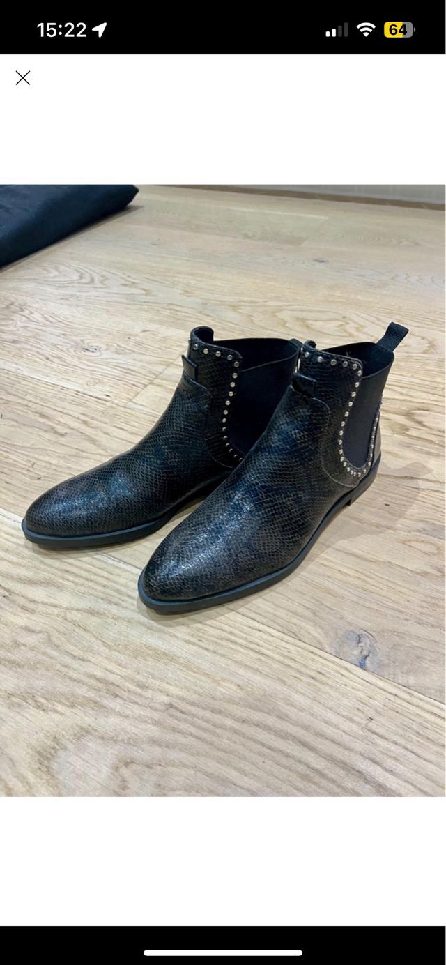 Botines de Zara efecto serpiente