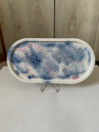 Vassoio, portacandele handmade in ceramica