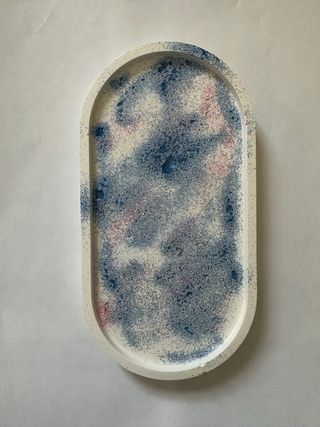 Vassoio, portacandele handmade in ceramica