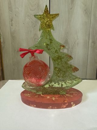 Albero di Natale con luci handmade in resina