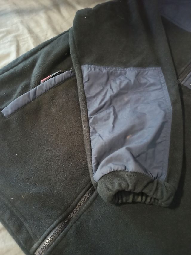 Polar cremallera negro gris