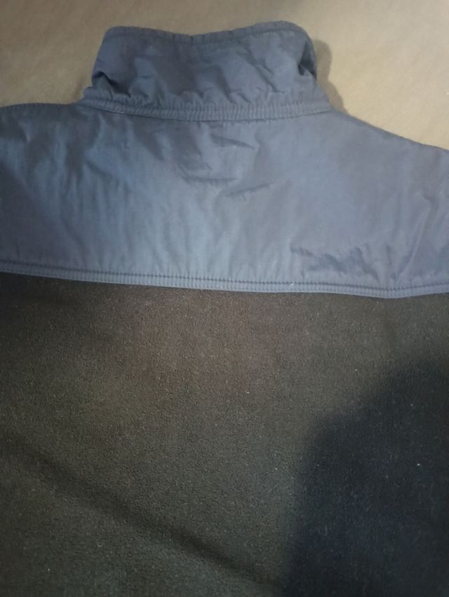 Polar cremallera negro gris