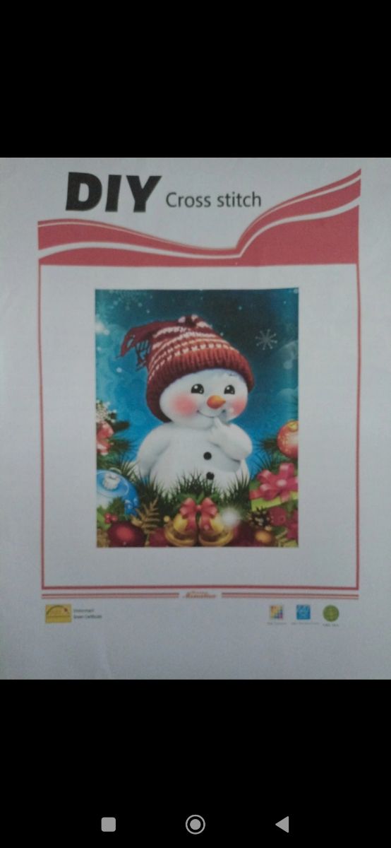 Kit punto de cruz completo, nuevo