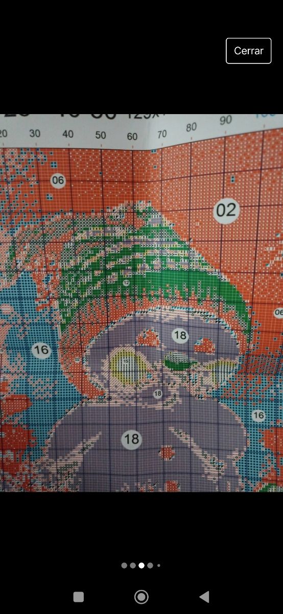 Kit punto de cruz completo, nuevo