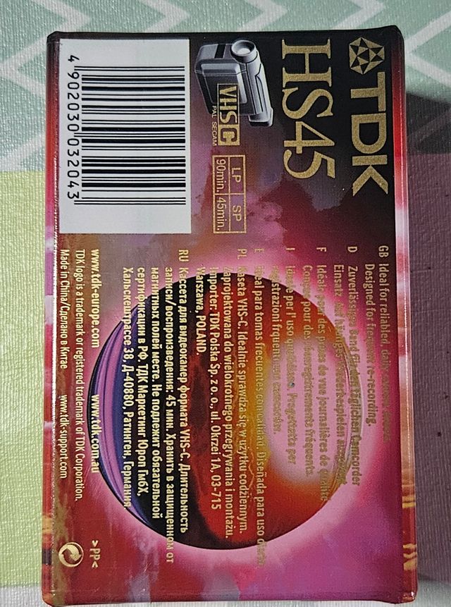 Lote Tdk  hs45 cassette videocamara 