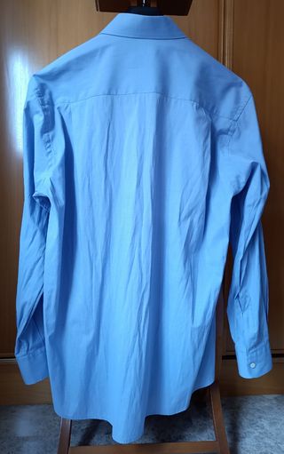 Camisa algodón azul