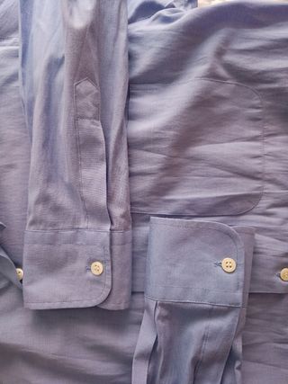 Camisa algodón azul