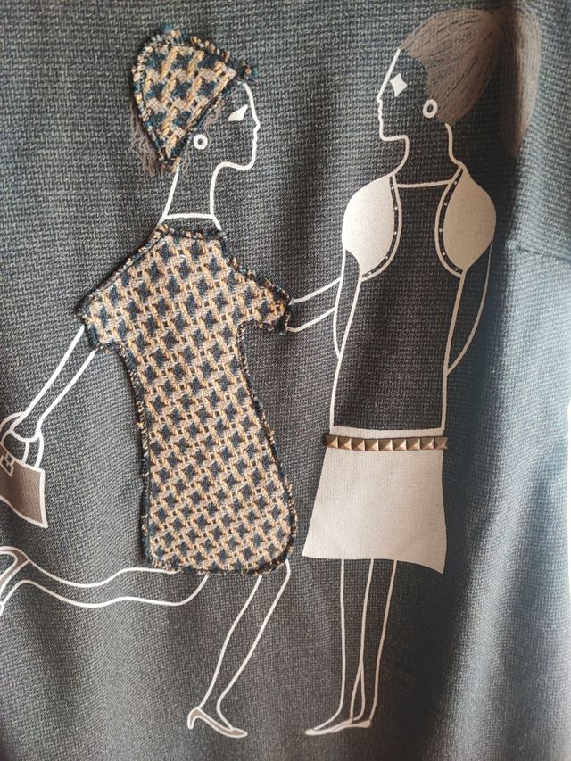 VESTIDO gris estampado nuevo