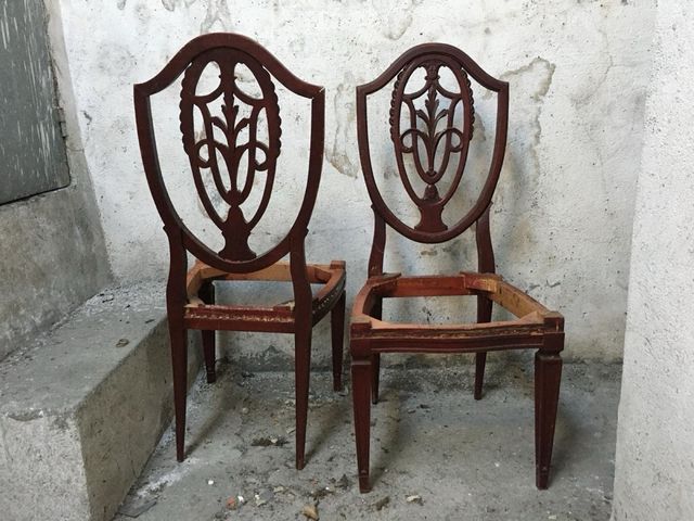 Sillas vintage madera