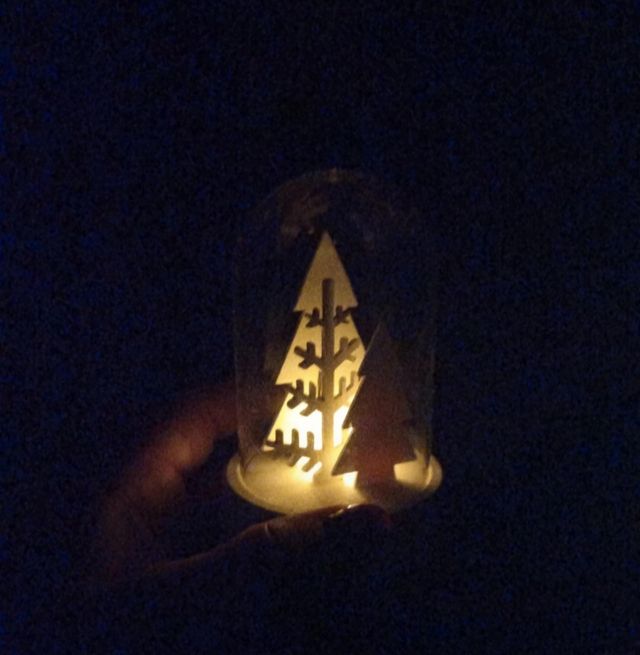 Bosque árbol de Navidad luz