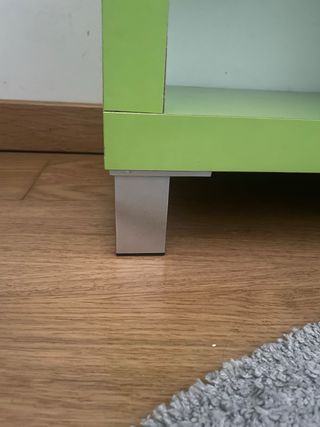 Cuadrado decorativo, balda verde, asiento