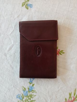 Portafogli e Assegni in Pelle Marrone