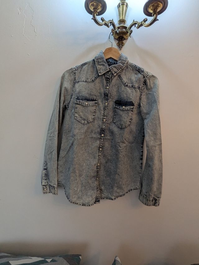Camisa denim/vaquera Pull bear 