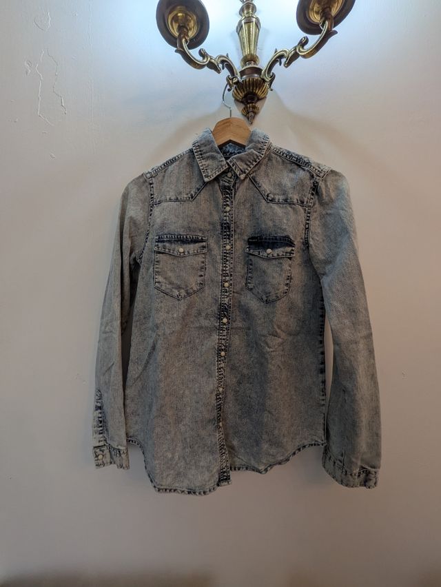 Camisa denim/vaquera Pull bear 