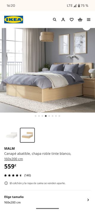 Canapé abatible Malm Ikea