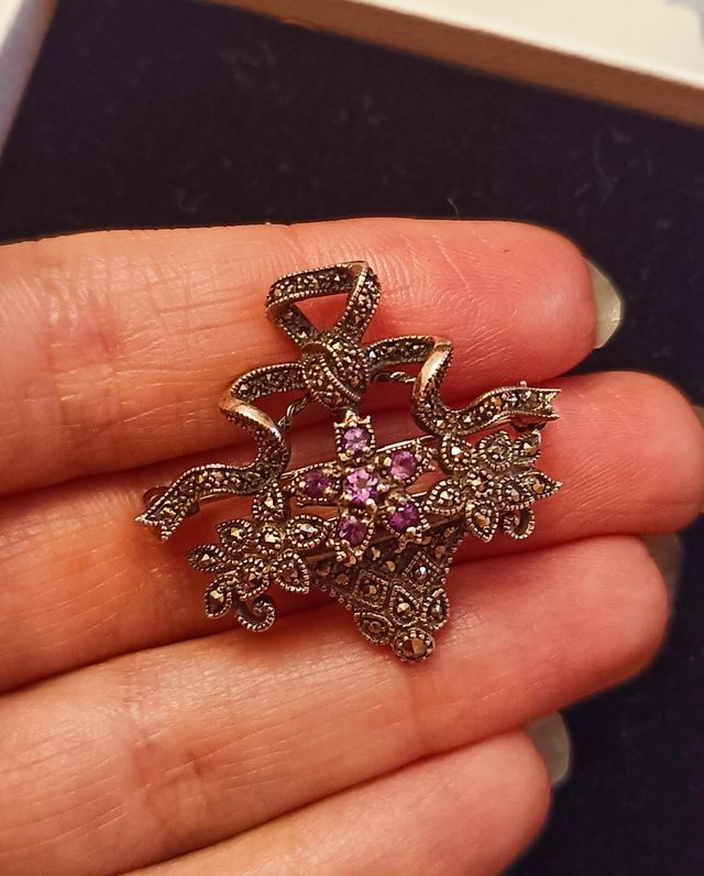 Spilla vintage in argento 925