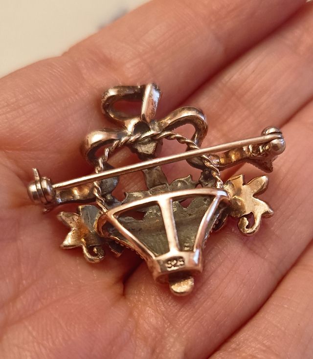 Spilla vintage in argento 925