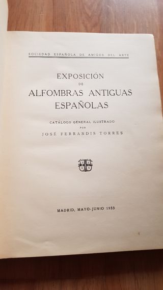catalago de la exposición de alfombras antiguas