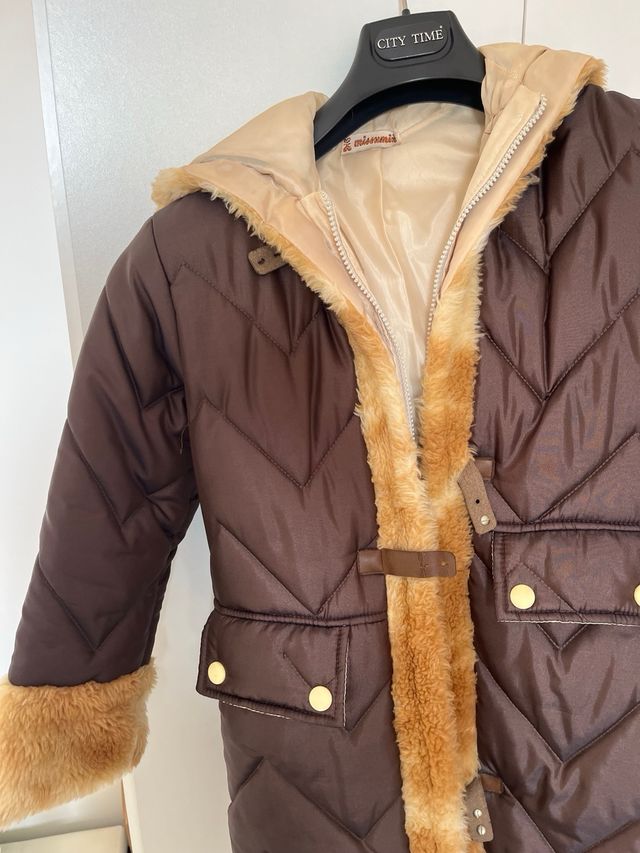 piumino invernale lungo con cappuccio M