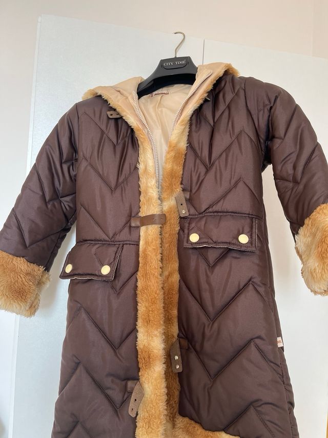 piumino invernale lungo con cappuccio M