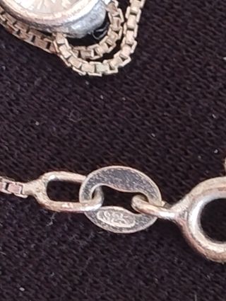 Collana argento con solitario