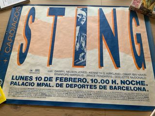 Cartel original concierto Sting Barcelona