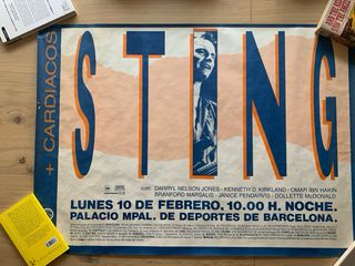 Cartel original concierto Sting Barcelona