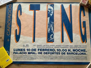 Cartel original concierto Sting Barcelona