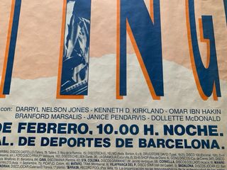 Cartel original concierto Sting Barcelona