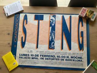 Cartel original concierto Sting Barcelona