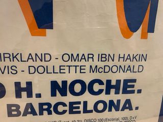 Cartel original concierto Sting Barcelona 1986