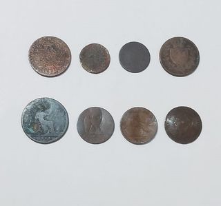 Lote de monedas de cobre antiguas
