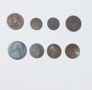 Lote de monedas de cobre antiguas