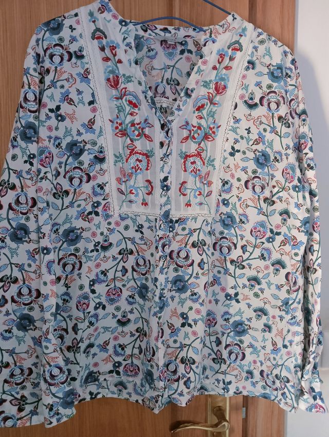 Camisa tipo Boho cuello precioso bordado