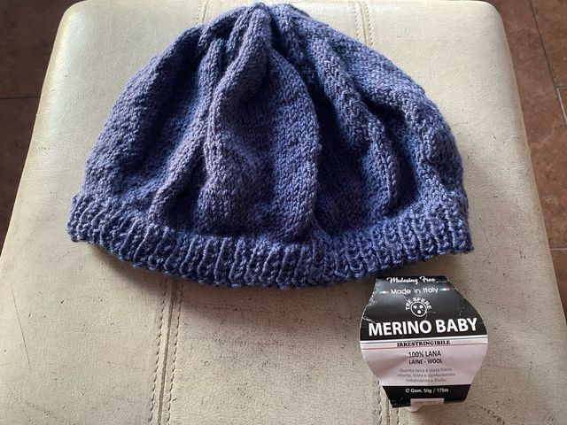 Cappello basco pura lana baby